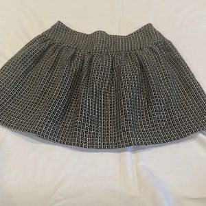 Black and Grey Lined Pleated skirt
